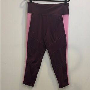 Tangerine Pink and Burgandy Leggings